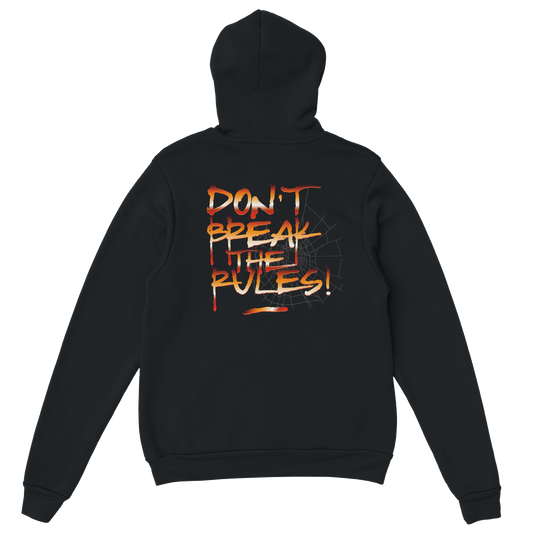 Don't Break The Rules Hoodie Schwarz – Rückansicht | Regionize