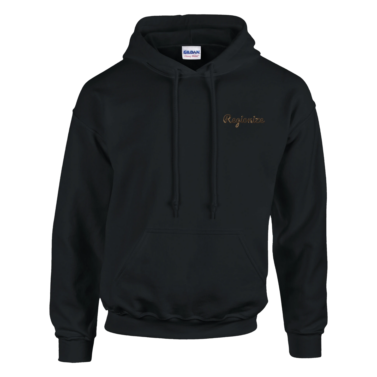 Regionize Original Hoodie Schwarz Gold Bestickt – Unisex Premium Streetwear