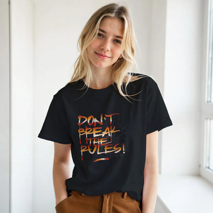Don't Break The Rules T-Shirt Schwarz – Rückansicht | Regionize