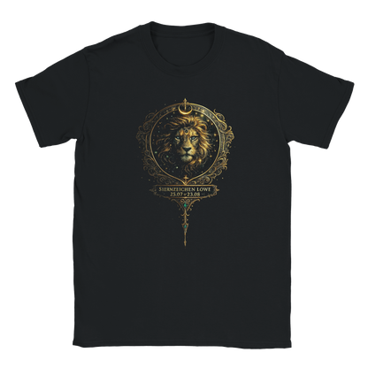 Löwe Sternzeichen T-Shirt Schwarz – Rückansicht | Regionize