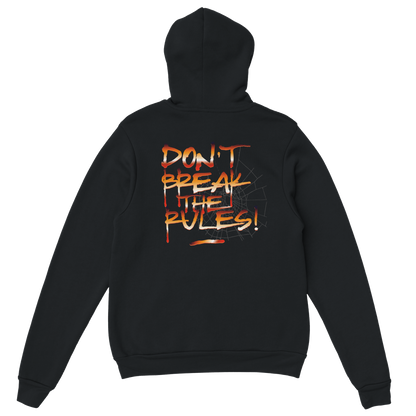 Don't Break The Rules Hoodie Schwarz – Rückansicht | Regionize
