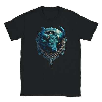 Stier Horoskop T-Shirt Schwarz – Detail Unisex Streetwear | Regionize