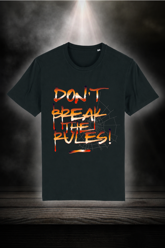 Don't Break The Rules T-Shirt Schwarz – Unisex Statement Streetwear von Regionize